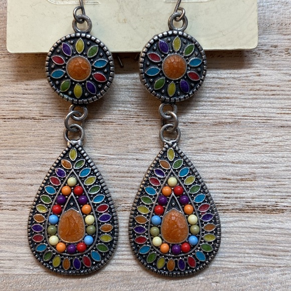 Bass Jewelry - Boho Rainbow earrings NWT